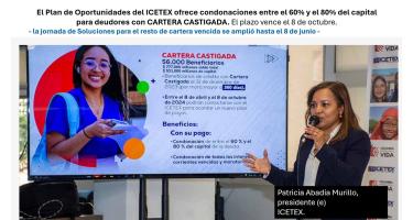 ICETEX, CARTERA, ALIVIOS, CASTIGOS, DEUDORES, VENCIDOS