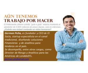 German Peña, es fundador y CEO de El Socio, startup especialista en el canal tradicional, diseñando soluciones financieras y de analítica para tenderos en el país.