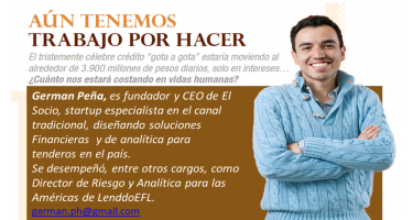 German Peña, es fundador y CEO de El Socio, startup especialista en el canal tradicional, diseñando soluciones financieras y de analítica para tenderos en el país.